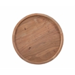 Pemberly Row Set of 2 Round Wood End Tables with Tray Top in Natural