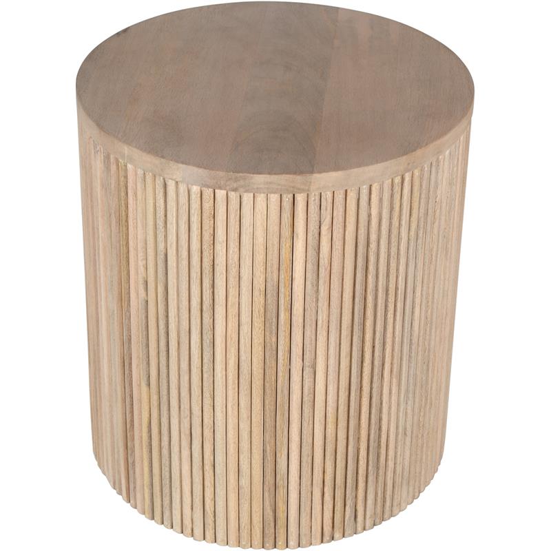 Pemberly Row Set of 2 Contemporary Wood End Tables in Natural