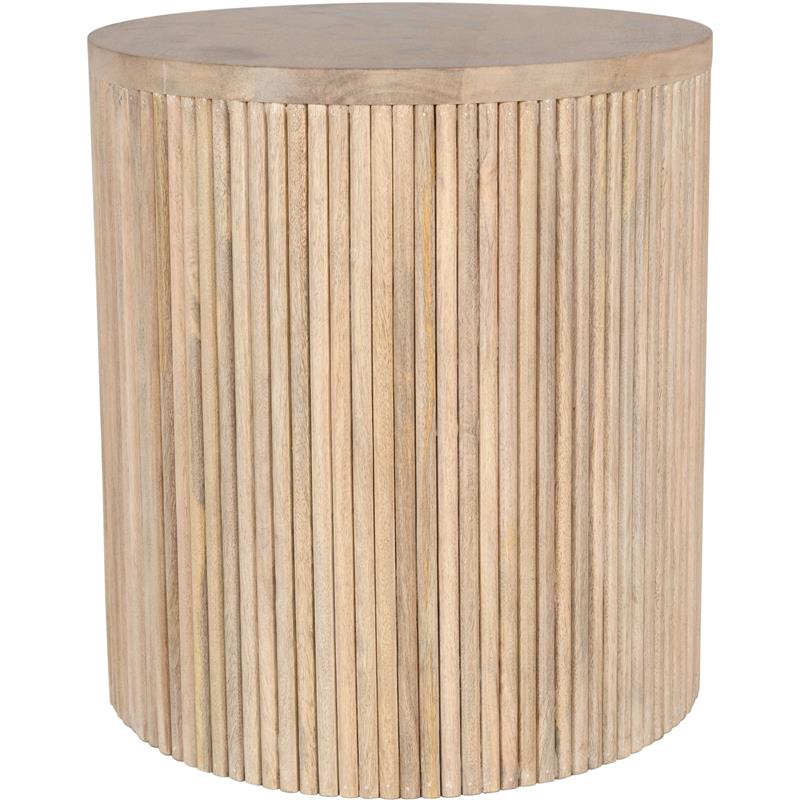 Pemberly Row Set of 2 Contemporary Wood End Tables in Natural