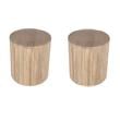 Pemberly Row Set of 2 Contemporary Wood End Tables in Natural