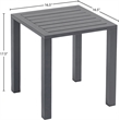 Pemberly Row Set of 2 Contemporary Outdoor Patio End Tables in Gray