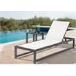 Pemberly Row Set of 2 Contemporary Outdoor Patio End Tables in Gray