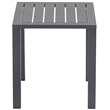 Pemberly Row Set of 2 Contemporary Outdoor Patio End Tables in Gray