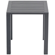 Pemberly Row Set of 2 Contemporary Outdoor Patio End Tables in Gray