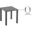 Pemberly Row Set of 2 Contemporary Outdoor Patio End Tables in Gray