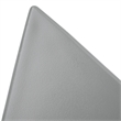 Pemberly Row Set of 2 Modern Plastic angle End Tables in Gray