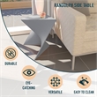 Pemberly Row Set of 2 Modern Plastic angle End Tables in Gray