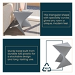 Pemberly Row Set of 2 Modern Plastic angle End Tables in Gray