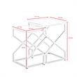 Pemberly Row Set of 2 Square Marble Top Nesting End Tables in Gold