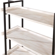Pemberly Row Set of 2 Contemporary Wood 5-Tier Bookcases in Antique White