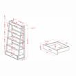 Pemberly Row Set of 2 Transitional Wood 1-Drawer Bookcases in Cherry