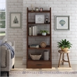 Pemberly Row Set of 2 Transitional Wood 1-Drawer Bookcases in Cherry