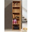 Pemberly Row Set of 2 5-Shelf 5 Door Multi-Purpose Wooden Bookcases in Beige