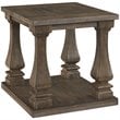 Pemberly Row Set of 2 Contemporary End Tables in Gray Finish