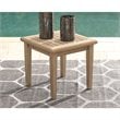 Pemberly Row Set of 2 Square Patio End Tables in Grayish Brown