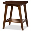 Pemberly Row Set of 2 Contemporary End Tables in Dark Walnut