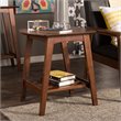Pemberly Row Set of 2 Contemporary End Tables in Dark Walnut