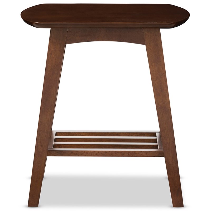 Pemberly Row Set of 2 Contemporary End Tables in Dark Walnut