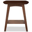 Pemberly Row Set of 2 Contemporary End Tables in Dark Walnut