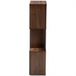 Pemberly Row Set of 2 3-Shelf Display Bookcases in Brown and Dark Grey