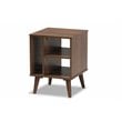 Pemberly Row Set of 2 Contemporary Wood End Tables in Brown Finish