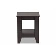 Pemberly Row Set of 2 Contemporary Dark Browned Wood End Tables