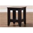 Pemberly Row Set of 2 Contemporary Dark Browned Wood End Tables