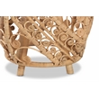 Pemberly Row Set of 2 Modern Bohemian Natural Browned Rattan End Tables