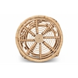 Pemberly Row Set of 2 Modern Bohemian Natural Browned Rattan End Tables