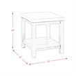 Pemberly Row Set of 2 Wood Frame and Marble Top End Tables in White/Black