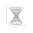 Pemberly Row Set of 2 Contemporary Round End Tables in Walnut