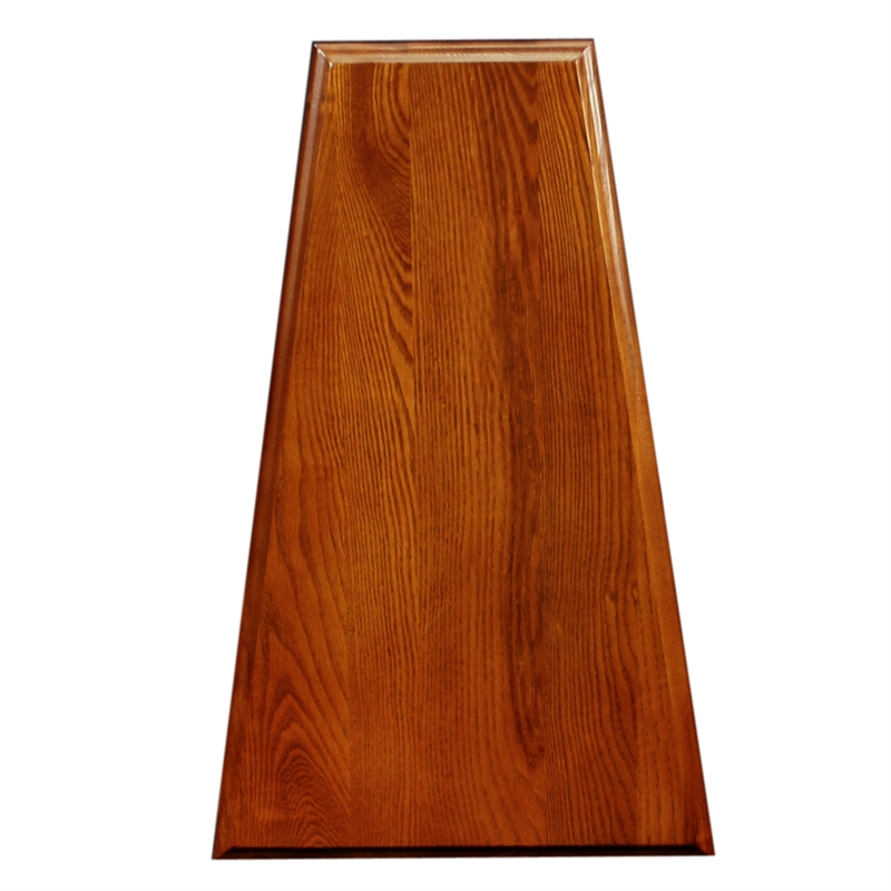 Pemberly Row Set of 2 Contemporary Wedge Tables in Medium Oak