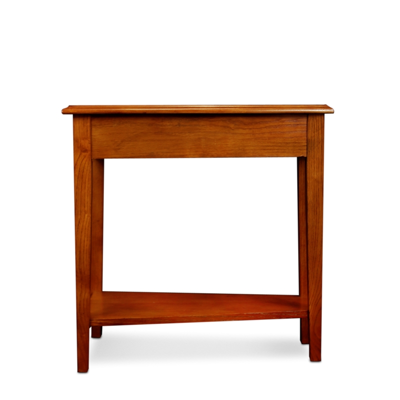 Pemberly Row Set of 2 Contemporary Wedge Tables in Medium Oak