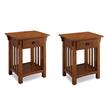 Pemberly Row Set of 2 Contemporary 1-Drawer Nightstands in Medium Oak