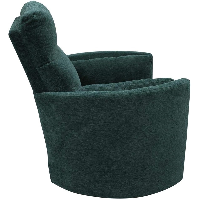 Pemberly Row Set of 2 Polyester Power Swivel Glider Recliner in Peacock Blue