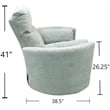 Pemberly Row Set of 2 Polyester Power Swivel Glider Recliner in Windstream Green