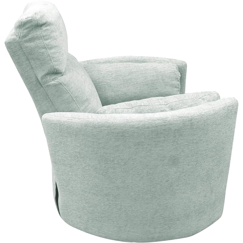 Pemberly Row Set of 2 Polyester Power Swivel Glider Recliner in Windstream Green