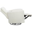 Pemberly Row Set of 2 Fabric Power Swivel Glider Recliner in Revel Oyster/White