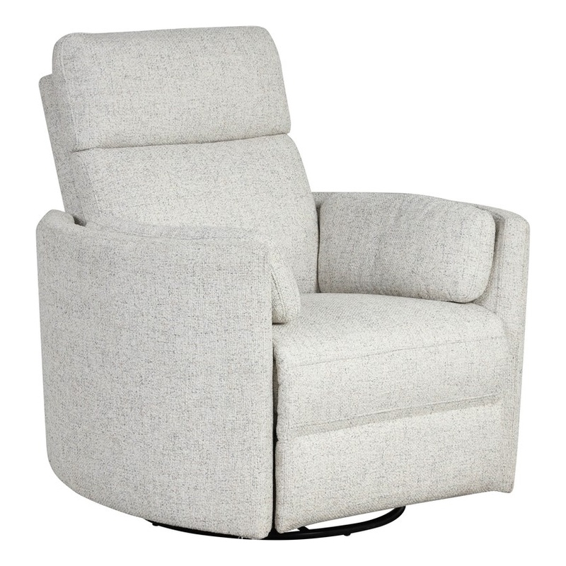 Pemberly Row Set of 2 Fabric Power Swivel Glider Recliner in Fossil Finish