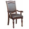 Pemberly Row Set of 4 Wood Dining Room Arm Chairs in Brown Cherry