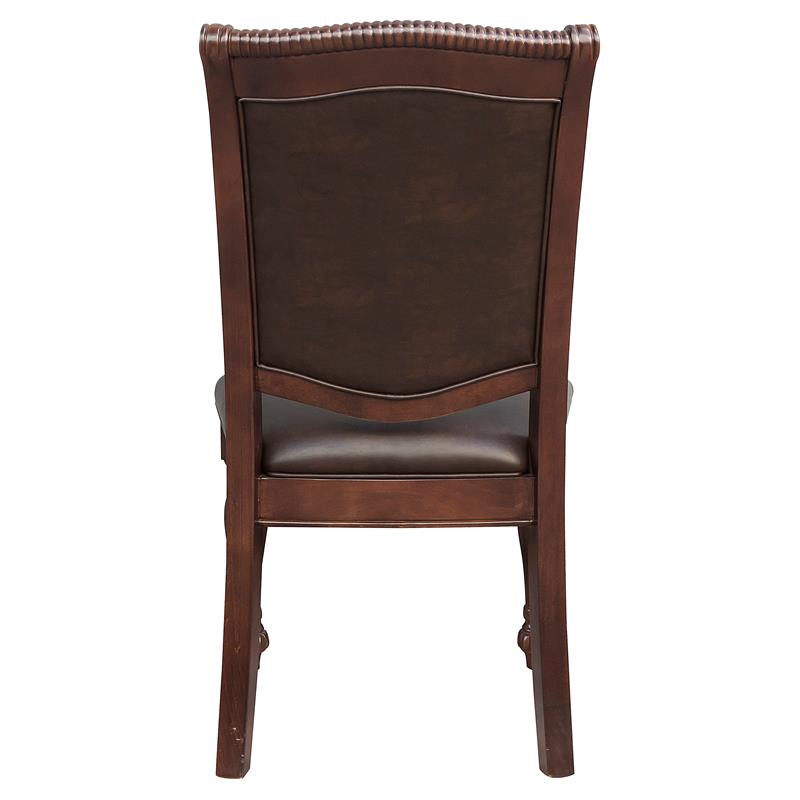 Pemberly Row Set of 4 Wood Dining Room Side Chairs in Brown Cherry