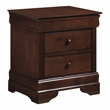 Pemberly Row Set of 2 3-Drawers Traditional Wood Nightstands in Brown Cherry