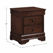 Pemberly Row Set of 2 3-Drawers Traditional Wood Nightstands in Brown Cherry