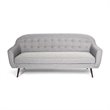 Pemberly Row Contemporary Upholstered Solid Wood Frame Sofa in Gray