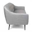 Pemberly Row Contemporary Upholstered Solid Wood Frame Sofa in Gray