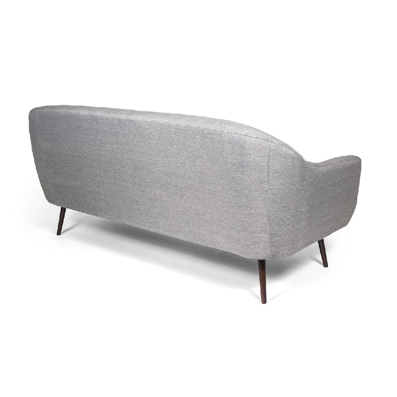 Pemberly Row Contemporary Upholstered Solid Wood Frame Sofa in Gray