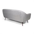 Pemberly Row Contemporary Upholstered Solid Wood Frame Sofa in Gray