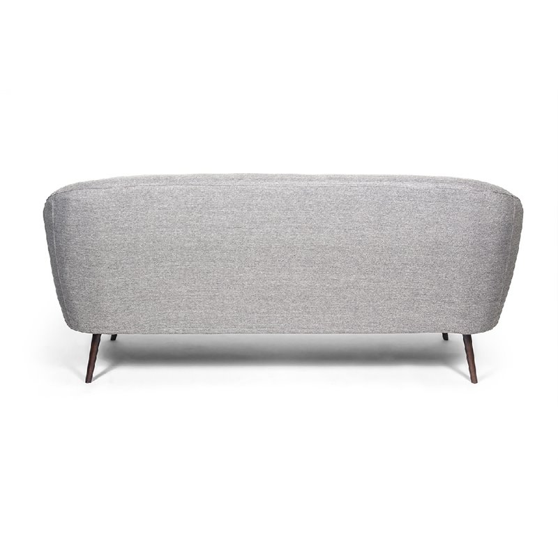 Pemberly Row Contemporary Upholstered Solid Wood Frame Sofa in Gray