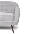 Pemberly Row Contemporary Upholstered Solid Wood Frame Sofa in Gray