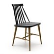 Pemberly Row Classic Shaker Look Dining Chair in Black (Set of 2)